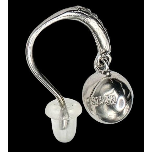 New Tocara Sterling Silver Earrings DiAmi Crystal Blue Faceted Gem Josette Hook - Picture 5 of 13